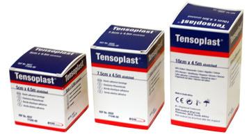 Elastische tape: Tensoplast, 7,5cm, p--12 rollen