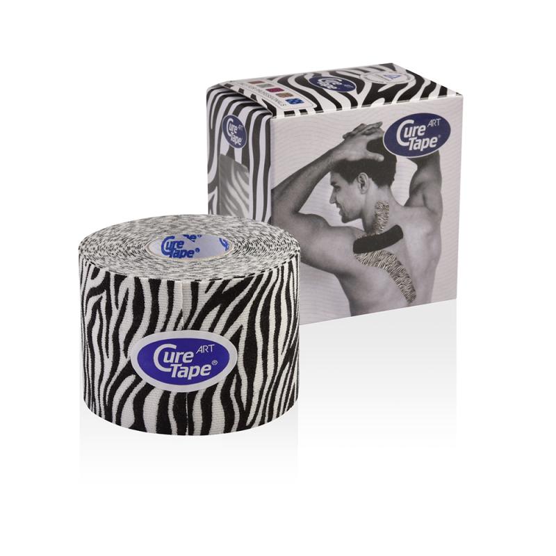 Cure tape - Cure Tape Art Zebra (black--white)  5cm x 5m - p--1