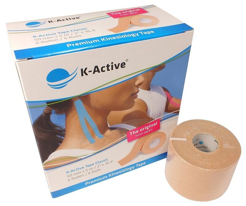 K-active - Kinesiotape: K-active original, 5cm x 5 m, beige, p--6